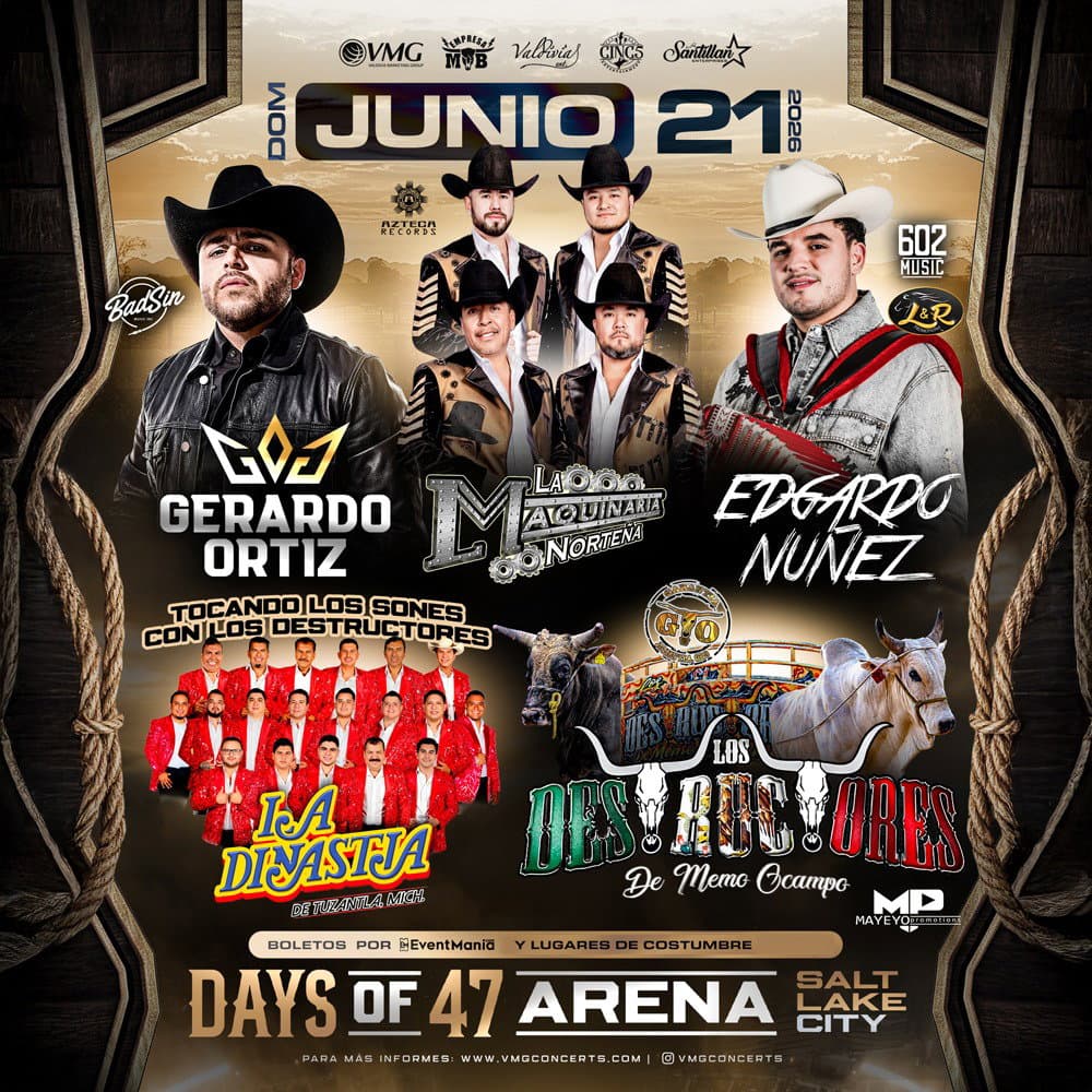 Gerardo Ortiz, La Maquinaria Norteña, y mas - Salt Lake City, UT