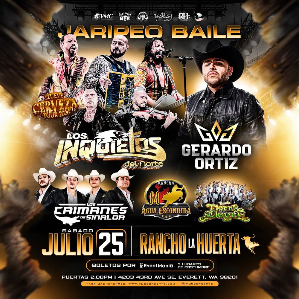 Los Inquietos del Norte, Gerardo Ortiz y mas - Everett, WA