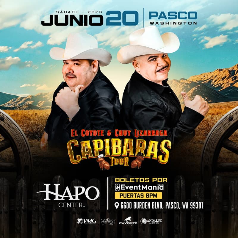 Capibaras Tour con El Coyote y Chuy Lizarraga - Pasco, WA
